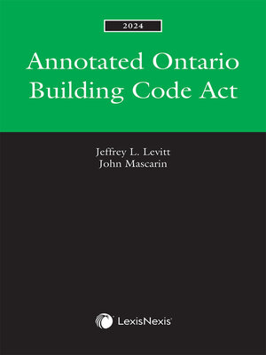 cover image of Annotated Ontario Building Code Act